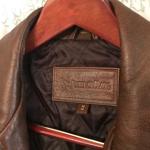 Brown GENUINE leather bomber jacket. Excellent - Picture 3 of 7