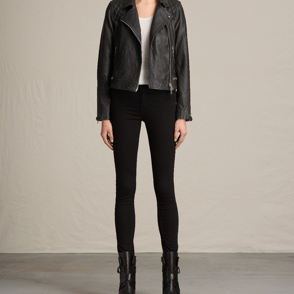 Allsaints Conroy Leather Biker Jacket - Picture 3 of 7
