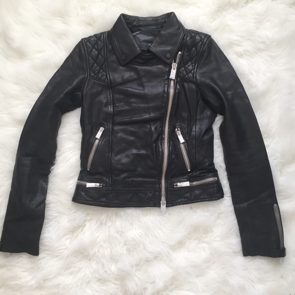 Allsaints Conroy Leather Biker Jacket - Picture 6 of 7
