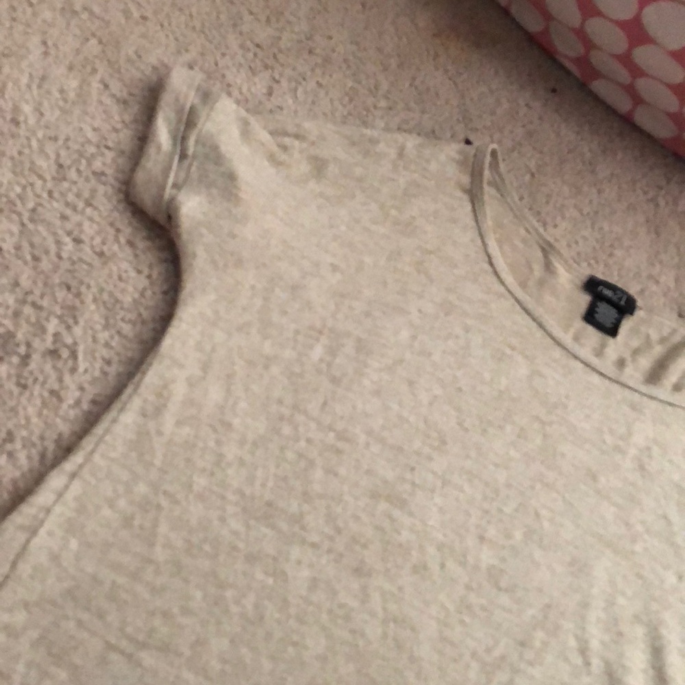 tan shirt