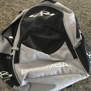 Boombah Softball black and gray backpack