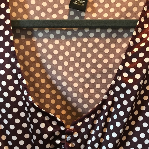 Silky Polka-Dot Dress, Brown & White Dot - Picture 5 of 7