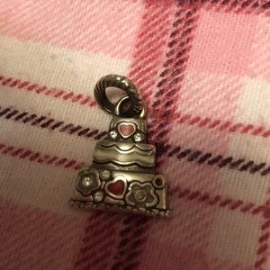 Silver Brighton wedding cake charm