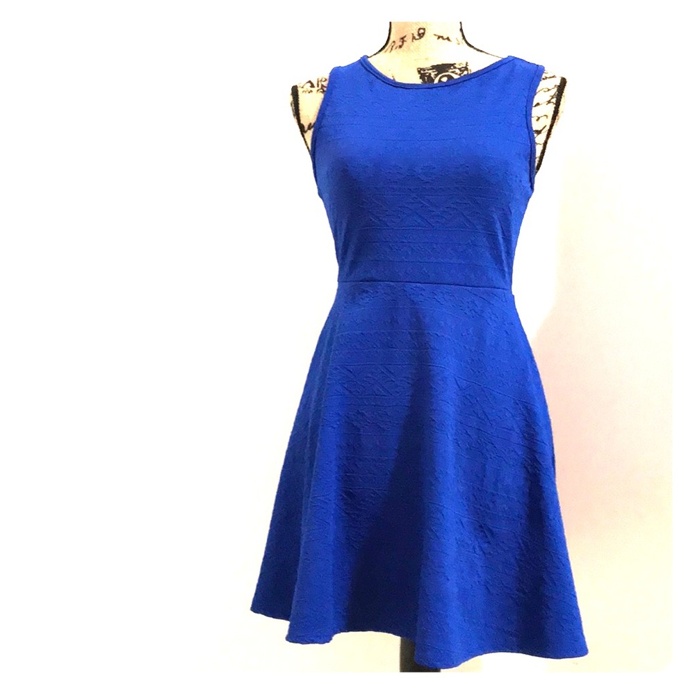 Forever 21 Blue Cutout back Dress