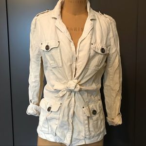 Anthropologie Cartonnier cream Safari jacket