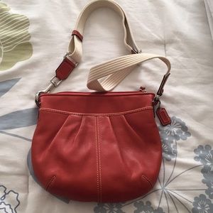 Coach Orange Leather Swing pack