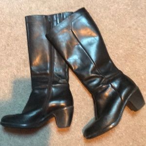 Dansko Leather Black Boots