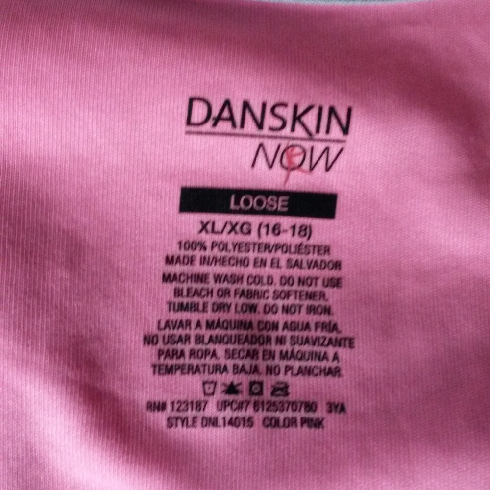 🆑 Danskin NOW Pink Athletic Shirt-NWOT - Picture 4 of 4