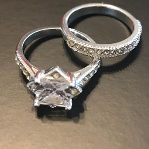 *This is Love CZ Engagement Ring Set