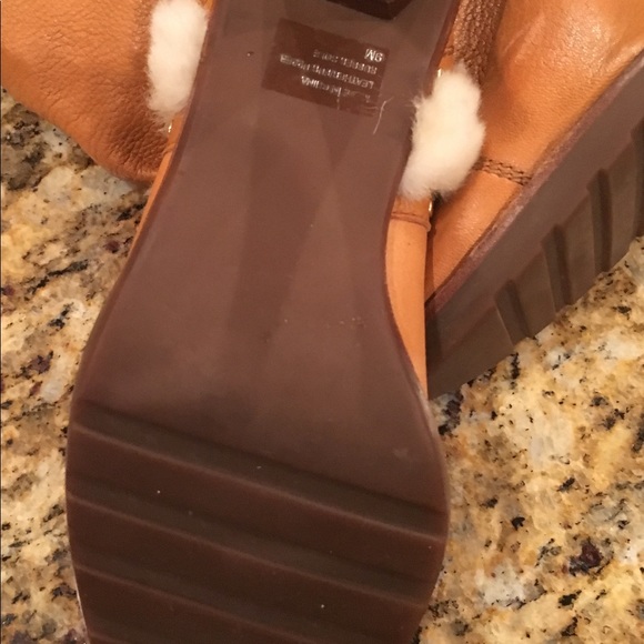 Michael Kors Leather Knee Boots faux fur trim - Picture 3 of 6