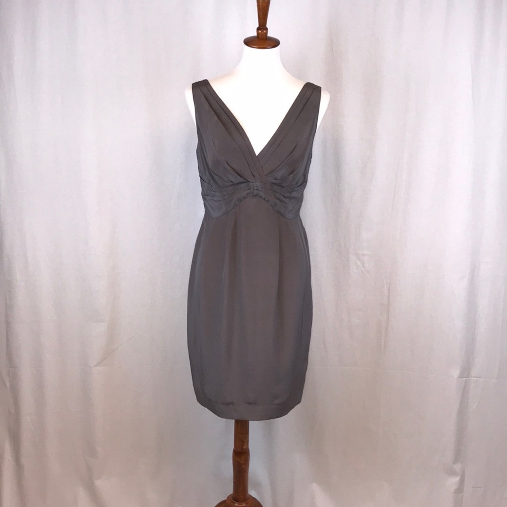 Boden Gray Silk dress 6R