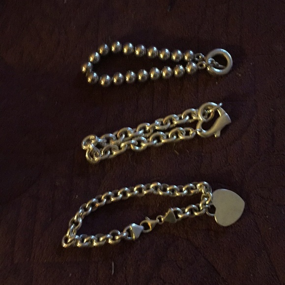 3 SIVER BRACELETS 925 E.S - Picture 2 of 3