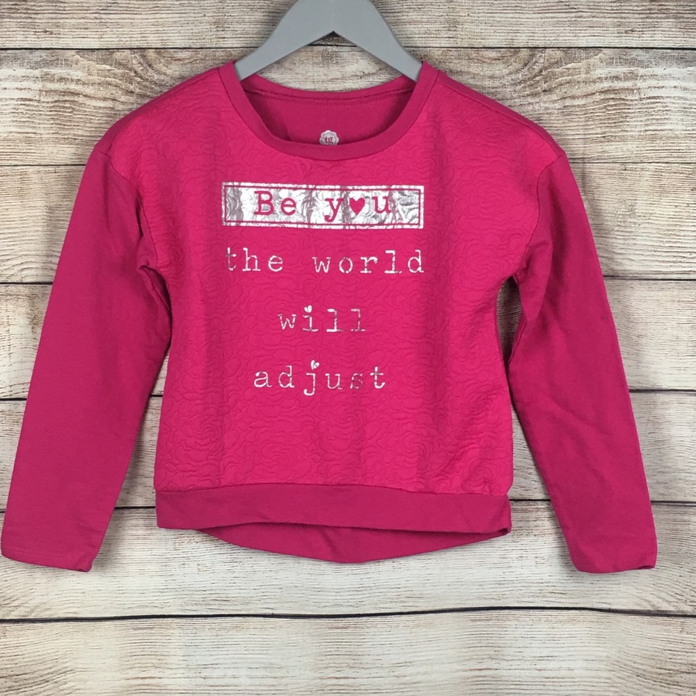 EUC Total girl hot pink sweat shirt Sz M 10-12
