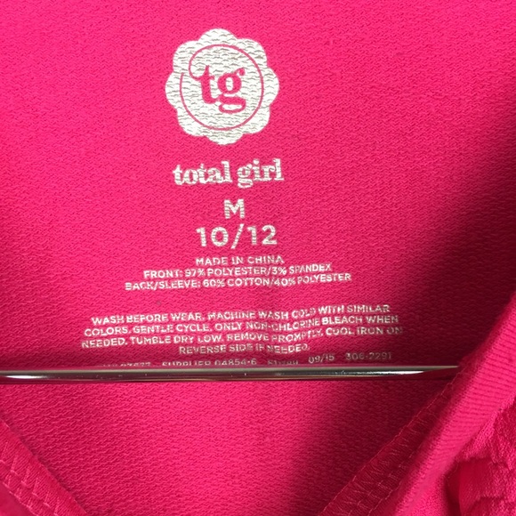 EUC Total girl hot pink sweat shirt Sz M 10-12 - Picture 3 of 4