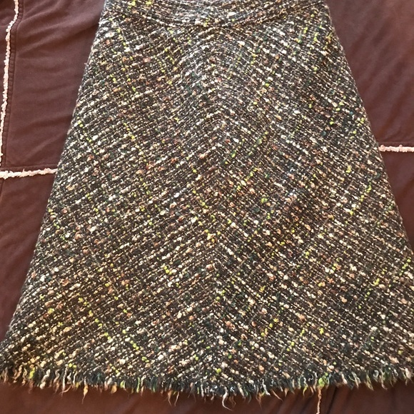 J. Jill Dresses & Skirts - J. Jill wool blend boucle fringe skirt size 6