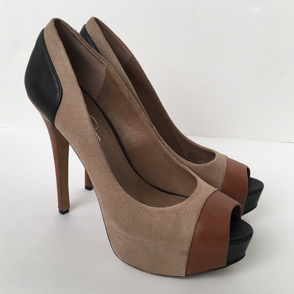 Jessica Simpson Pleasance Peep Toe Platform Heels