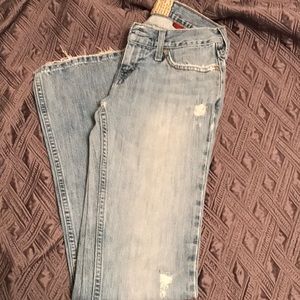 Hollister Flare Leg Destroyed Denim Jeans