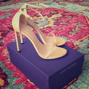 Stuart Weitzman Light Camel Nudist Sandals