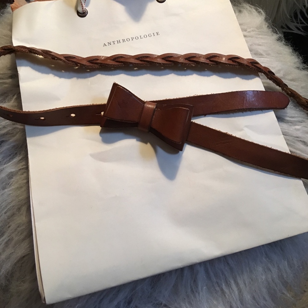 Anthropologie Woven Bow Belt
