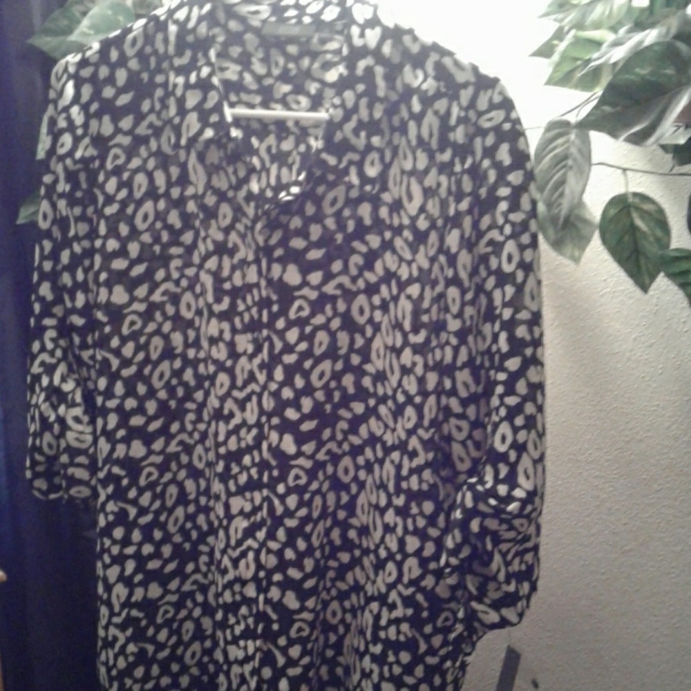 Leopard bk blouse