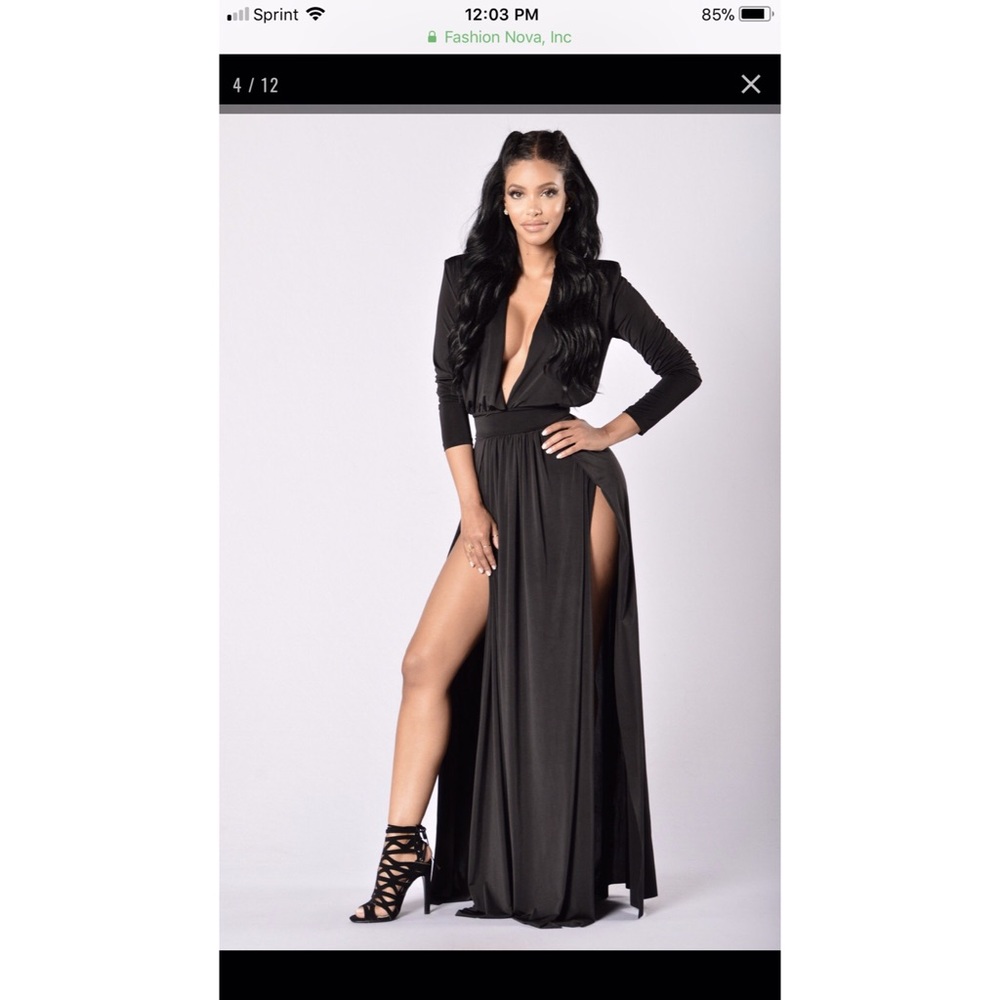 Long sleeve dress.