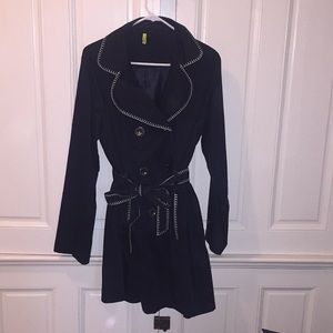 Women's Navy Rain Coat