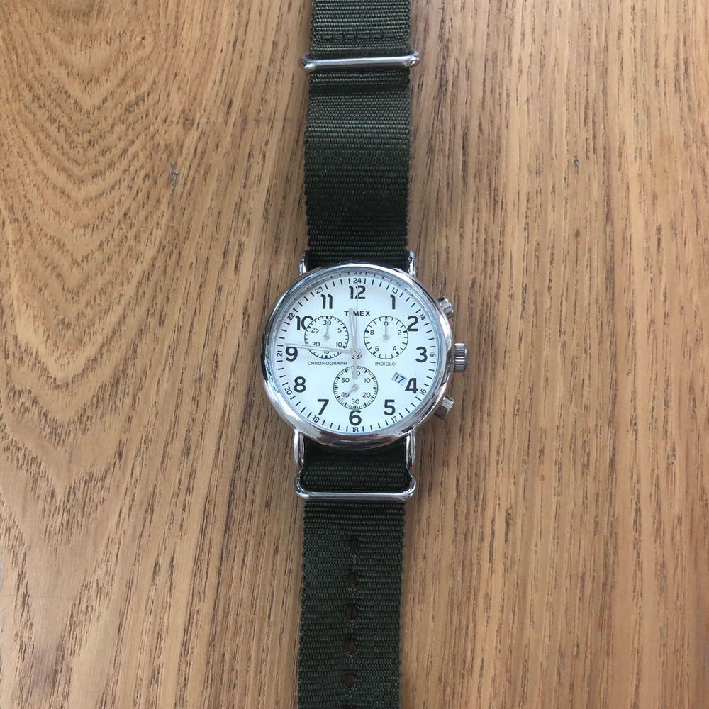Timex Chronograph Watch in Hunter Green