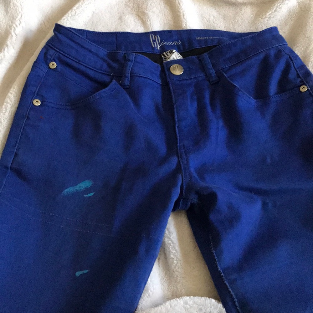 High Rise Blue Jeans
