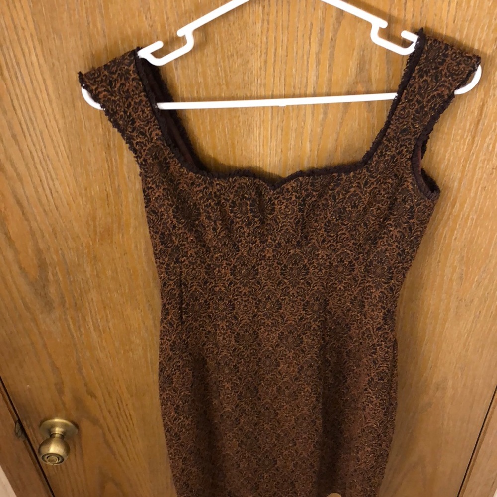 like new Nanette Lepore brown print dress