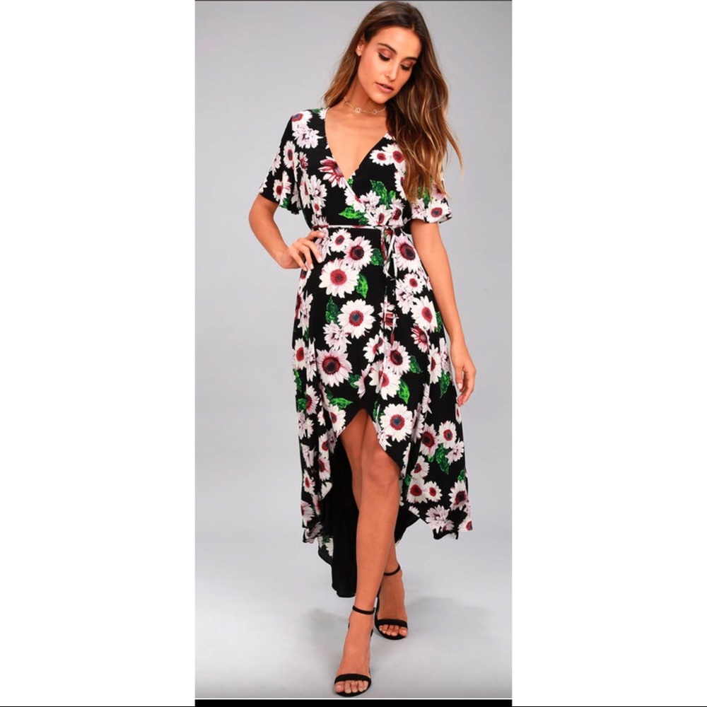 LuLu’s Flower Market high low wrap dress