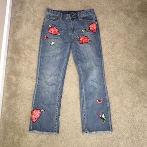 Who What Wear Patchwork Flare Jeans