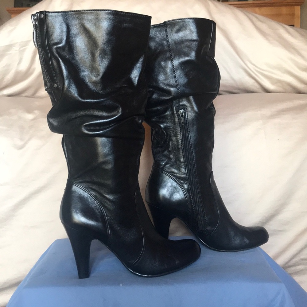 Guess black tall boots
