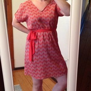 Bright and fun patterned Needle & Thread dress