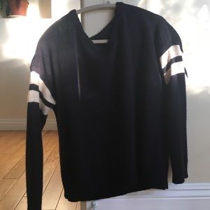 Brandy Melville Fuzzy Navy Sweater