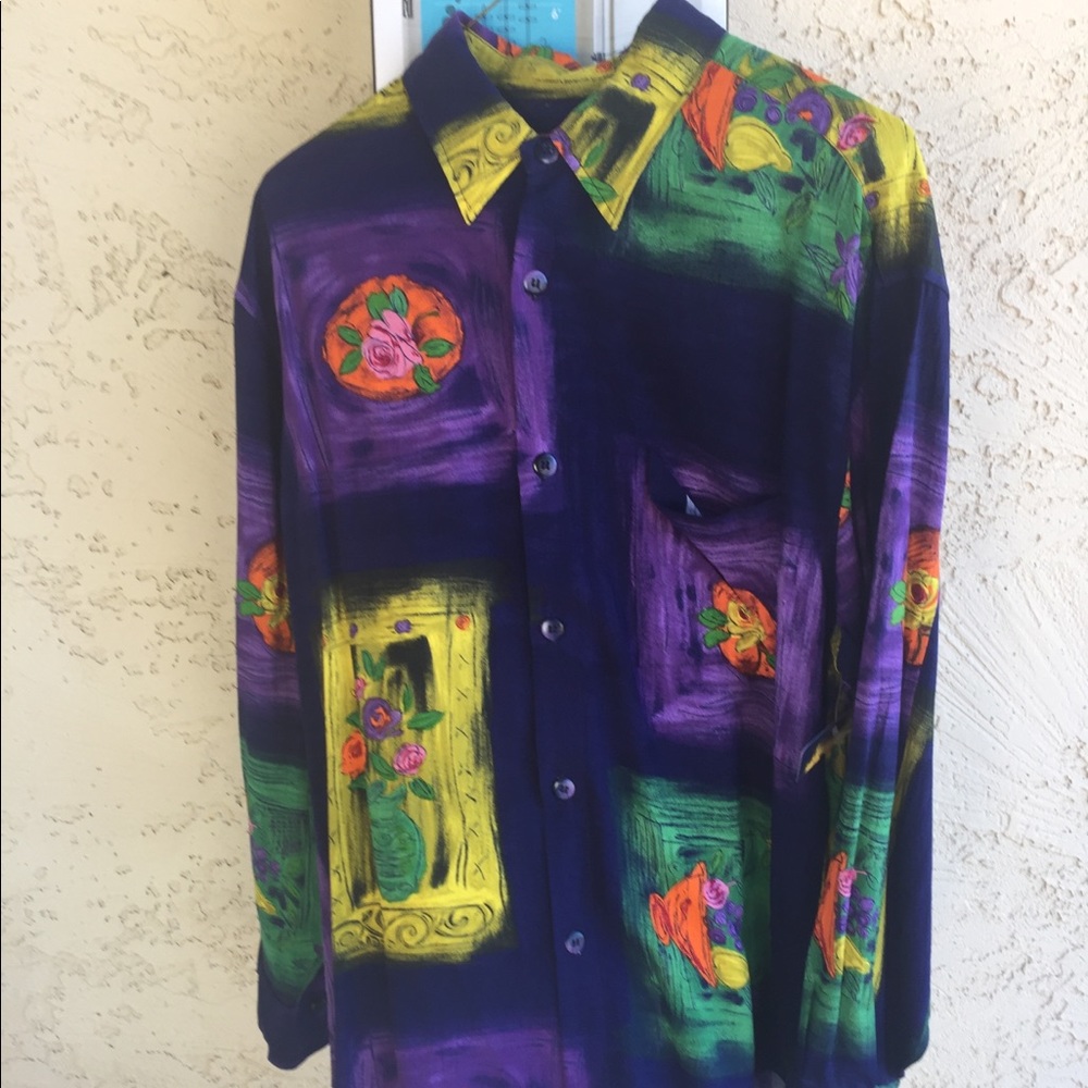 Men’s Long-sleeve Retro Shirt Jams World. Size Med