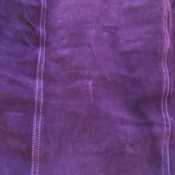 Purple suede skirt - Picture 4 of 6