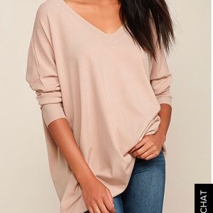 Lulu’s Oversized Blush Sweater