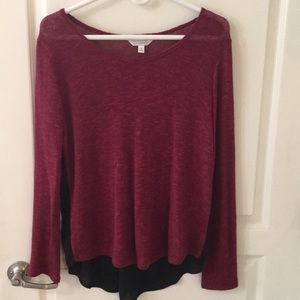 Crimson long sleeve top