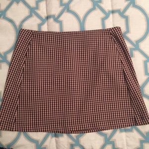 Cooperative Gingham Side-Pocket Mini Skirt