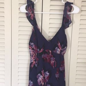 Floral open back maxi dress