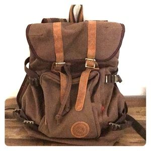 AUGUR Men Canvas Vintage Travel Backpack