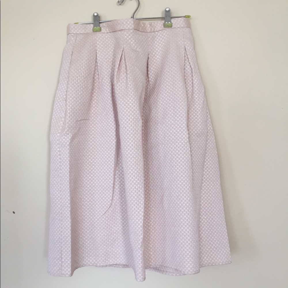 A-line pink skirt