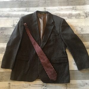 American Trend Tweed Men's Blazer and Tie