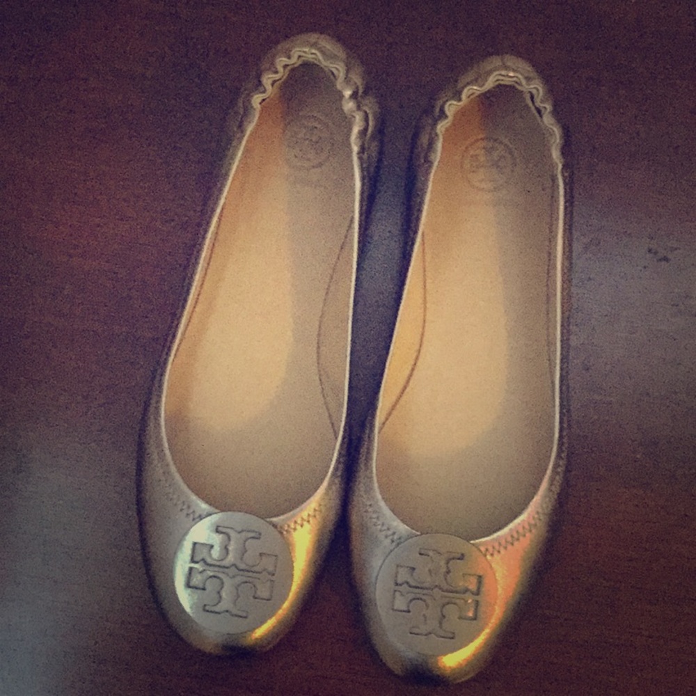 Tory Burch Minnie Flat, Sz 10, Worn Once!