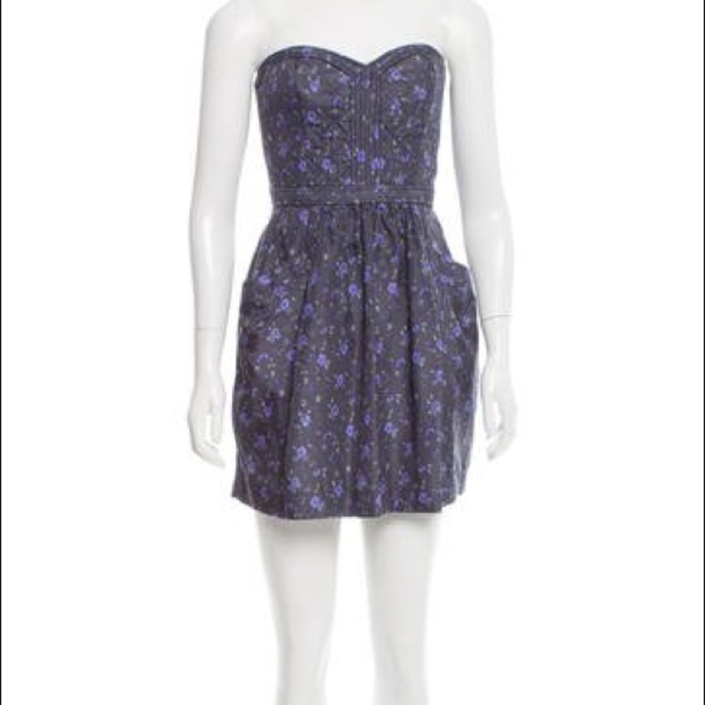 Rebecca Taylor silk strapless dress