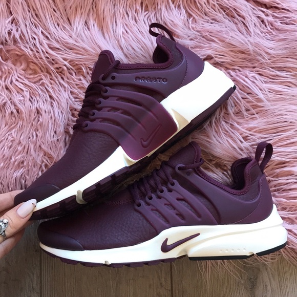❄️HP❄️NWT Nike Air Presto Premium maroon 🥀 - Picture 3 of 8