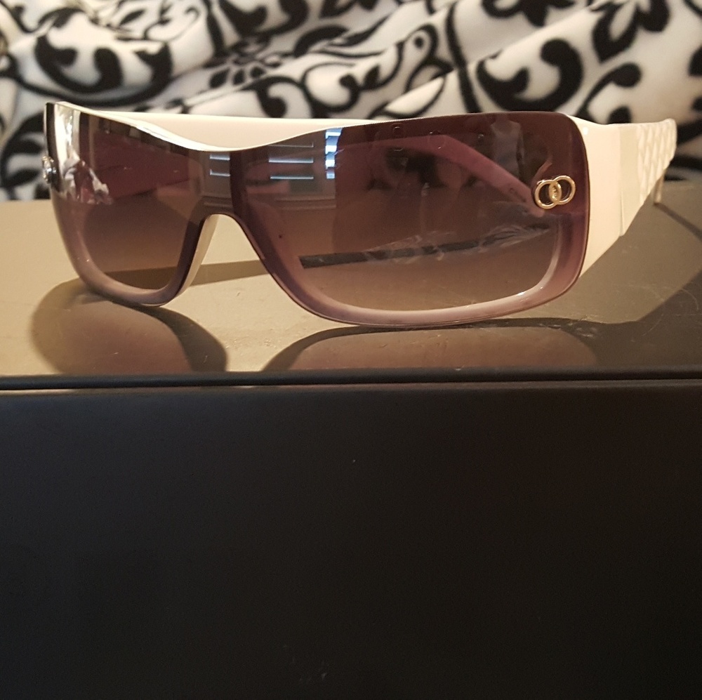 Women's white sunglasses