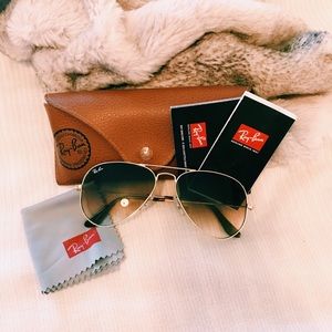 Ray ban aviator brown gradient