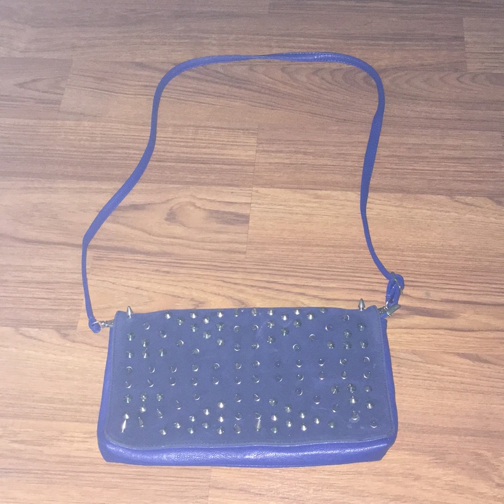 akira chicago blue studded purse