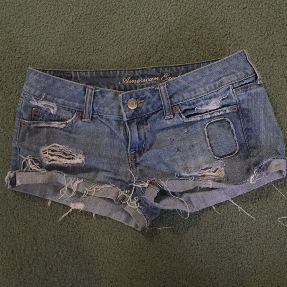 AE denim shorts
